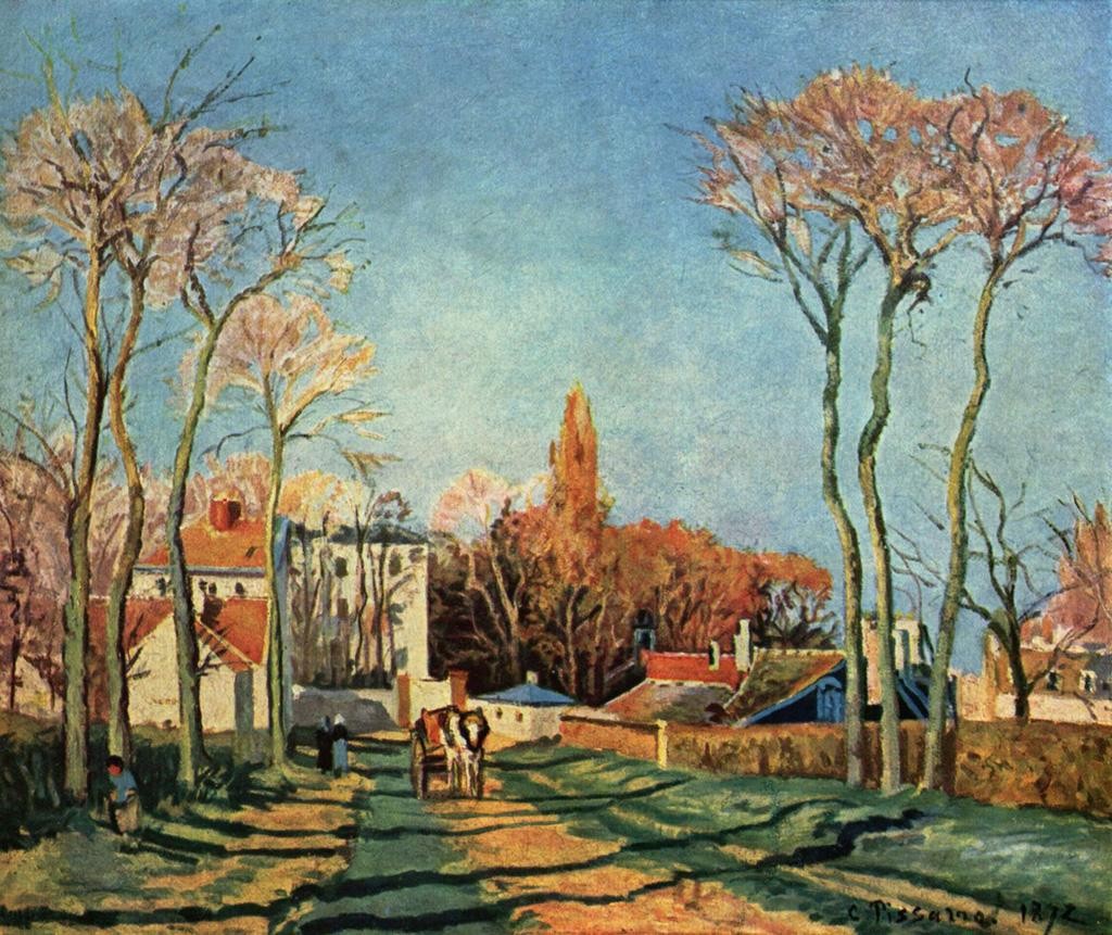 Camille Pissarro Entree du village de Voisins 1872